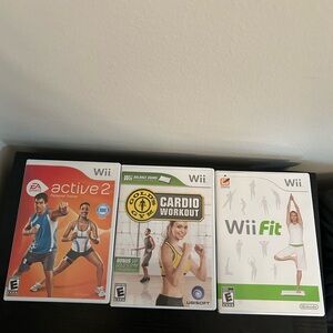 Nintendo Wii Fitness Games Lot Wii Fit EA Sports Active 2 Gold’s Gym CIB